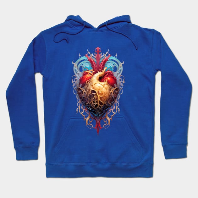 Decorative Heart Hoodie by enyeniarts